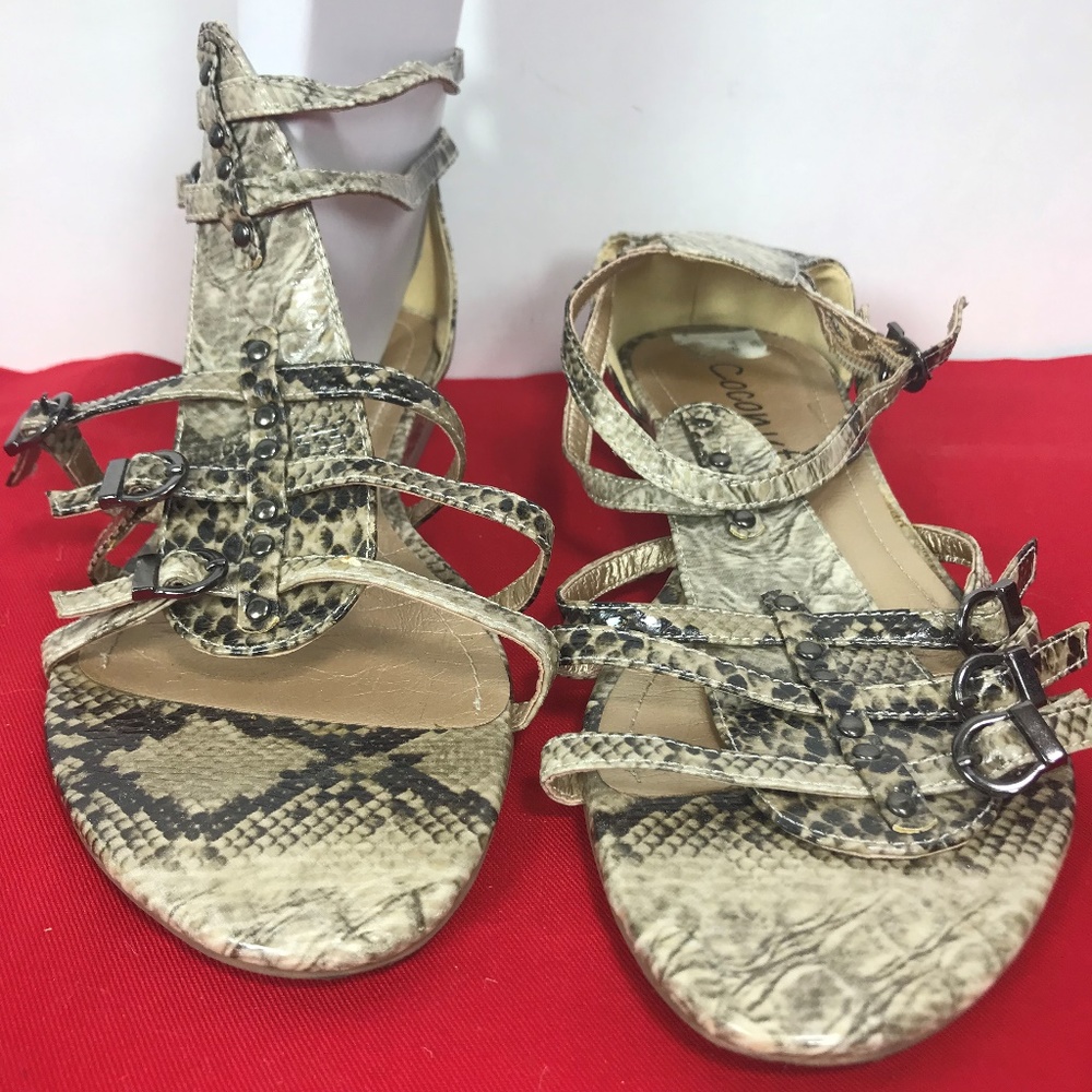 Coconuts by Matisse Snakeskin Gladiator Sandals  7